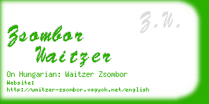 zsombor waitzer business card